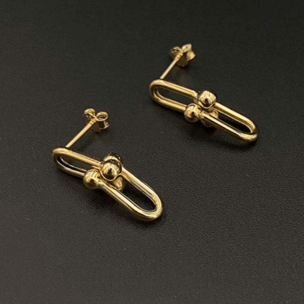 18k gold earrings, 18k gold jewellery